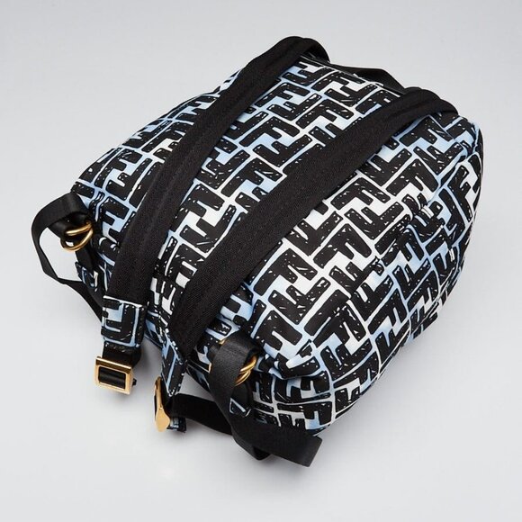 Fendi Blue/Black FF Nylon Small Joshua Backpack Bag - 8BZ048 - Picture 2 of 11